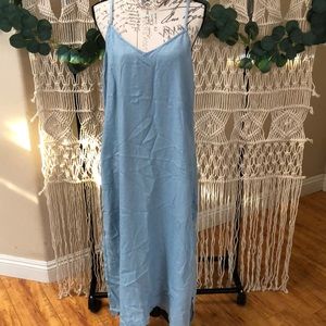 NWT Aerie Denim Maxi Dress Large